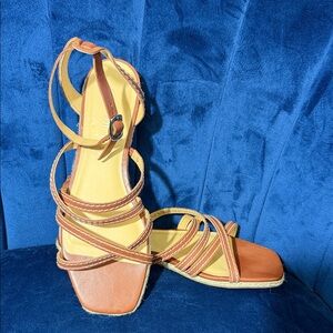 Jack Rogers Brown Strappy Sandals NWOT Women’s Size 9